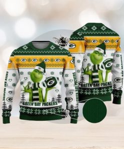 Grinch Green Bay Packers Ugly Christmas Sweater Xmas 3D Printed Christmas Sweater Gift