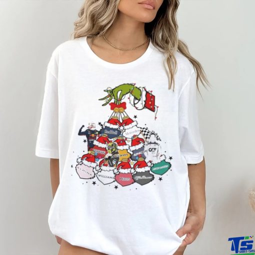 Grinch Hand Holding Formula 1 Christmas Shirt