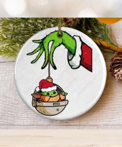 Grinch Hand Star War Baby Yoda Cute Christmas Ornament Xmas Decoration