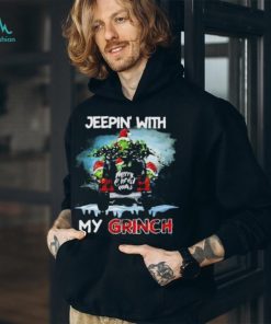 Grinch Hat Santa Car Jeepin’ With My Grinch Merry Christmas Shirt, hoodie, sweater, long sleeve and tank top Grinch Hat Santa Car Jeepin’ With My Grinch Merry Christmas Shirt