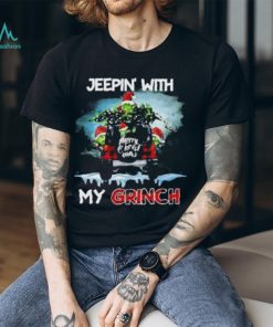 Grinch Hat Santa Car Jeepin’ With My Grinch Merry Christmas Shirt, hoodie, sweater, long sleeve and tank top Grinch Hat Santa Car Jeepin’ With My Grinch Merry Christmas Shirt