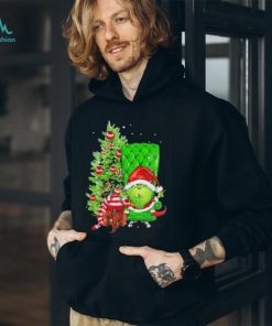 Grinch Hat Santa Hug Ball Grinch Glossy And Gnome Tree Merry Christmas Shirt