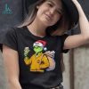 Grinch Hat Santa Hug Coffee United Parcel Service Logo Christmas Shirt