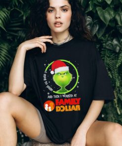 Grinch Hat Santa I Used To Smile And Then I Worked At Family Dollar Logo Merry Christmas Shirt