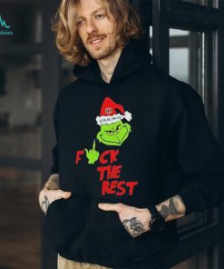 Grinch Hat Santa Oregon Ducks Fuck The Rest Christmas Shirt