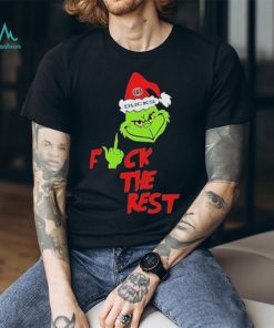 Grinch Hat Santa Oregon Ducks Fuck The Rest Christmas Shirt