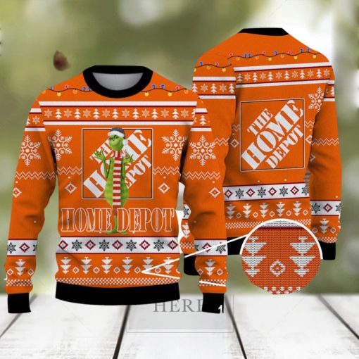 Grinch Home Depot Cute Ugly Christmas Sweater For Men And Women Holiday Gift