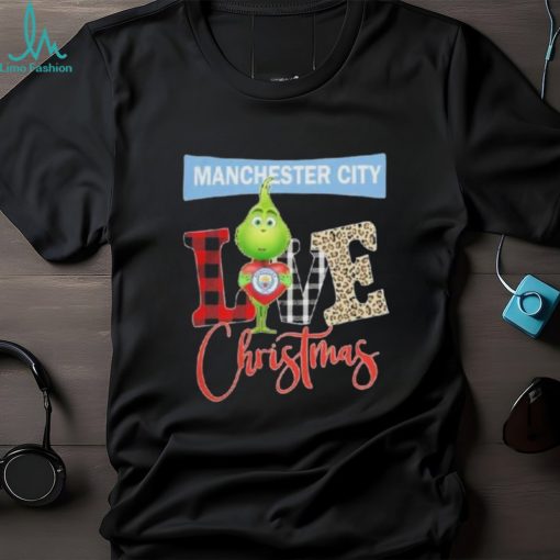 Grinch Hug Heart Manchester City Love Christmas Shirt