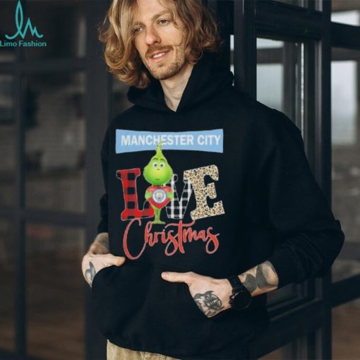 Grinch Hug Heart Manchester City Love Christmas Shirt