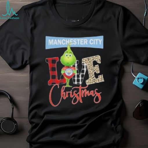 Grinch Hug Heart Manchester City Love Christmas Shirt