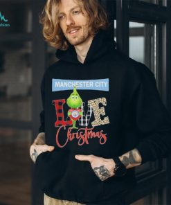Grinch Hug Heart Manchester City Love Christmas Shirt