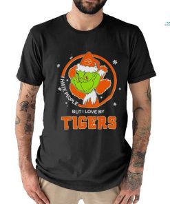 Grinch I Hate People But I Love My Clemson Tigers Happy Merry Christmas Shirt