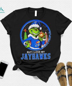 Grinch I hate people but I love my Kansas Jayhawks shirt