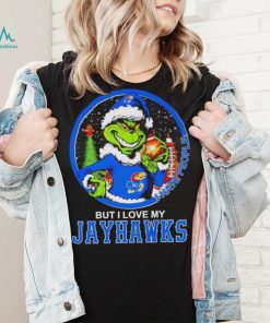 Grinch I hate people but I love my Kansas Jayhawks shirt
