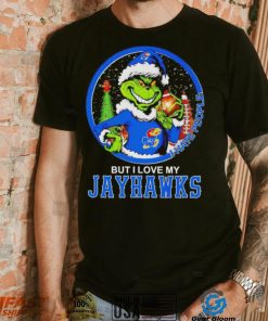 Grinch I hate people but I love my Kansas Jayhawks shirt