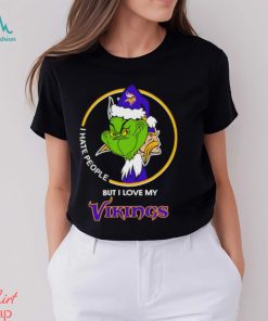 Grinch I hate people but I love my Minnesota Vikings Christmas shirt, hoodie, sweater, long sleeve and tank top Grinch I hate people but I love my Minnesota Vikings Christmas shirt