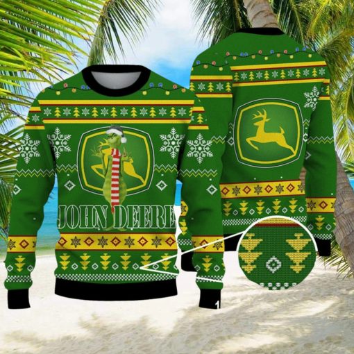 Grinch John Deere Cute Ugly Christmas Sweater For Men And Women Holiday Gift