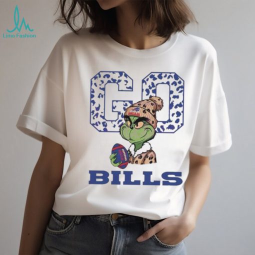 Grinch Leopard Buffalo Bills Go Bills Football Christmas t shirt