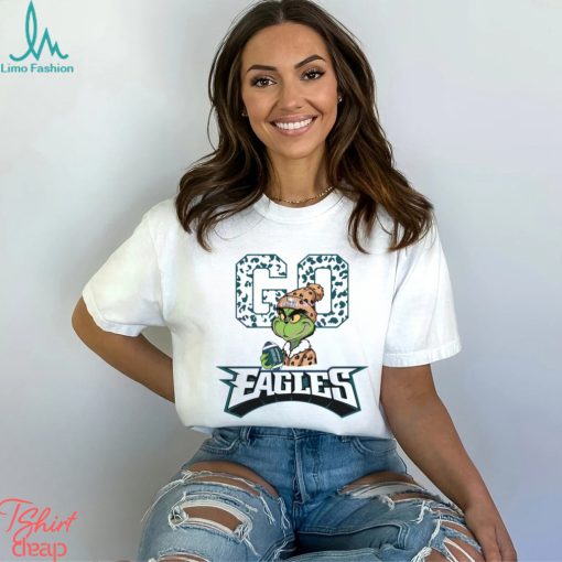 Grinch Leopard Go Eagles Football Shirt