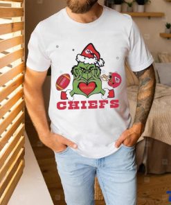 Grinch Loves Chiefs Football Helmet Shirt