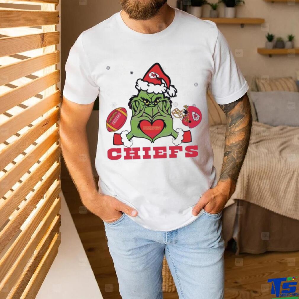 Grinch Loves Chiefs Football Helmet Shirt Grinch Loves Chiefs Football Helmet Shirt