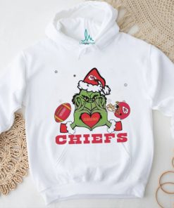 Grinch Loves Chiefs Football Helmet Shirt
