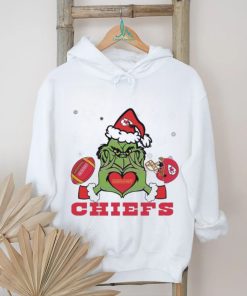 Grinch Loves Chiefs Football Helmet Shirt