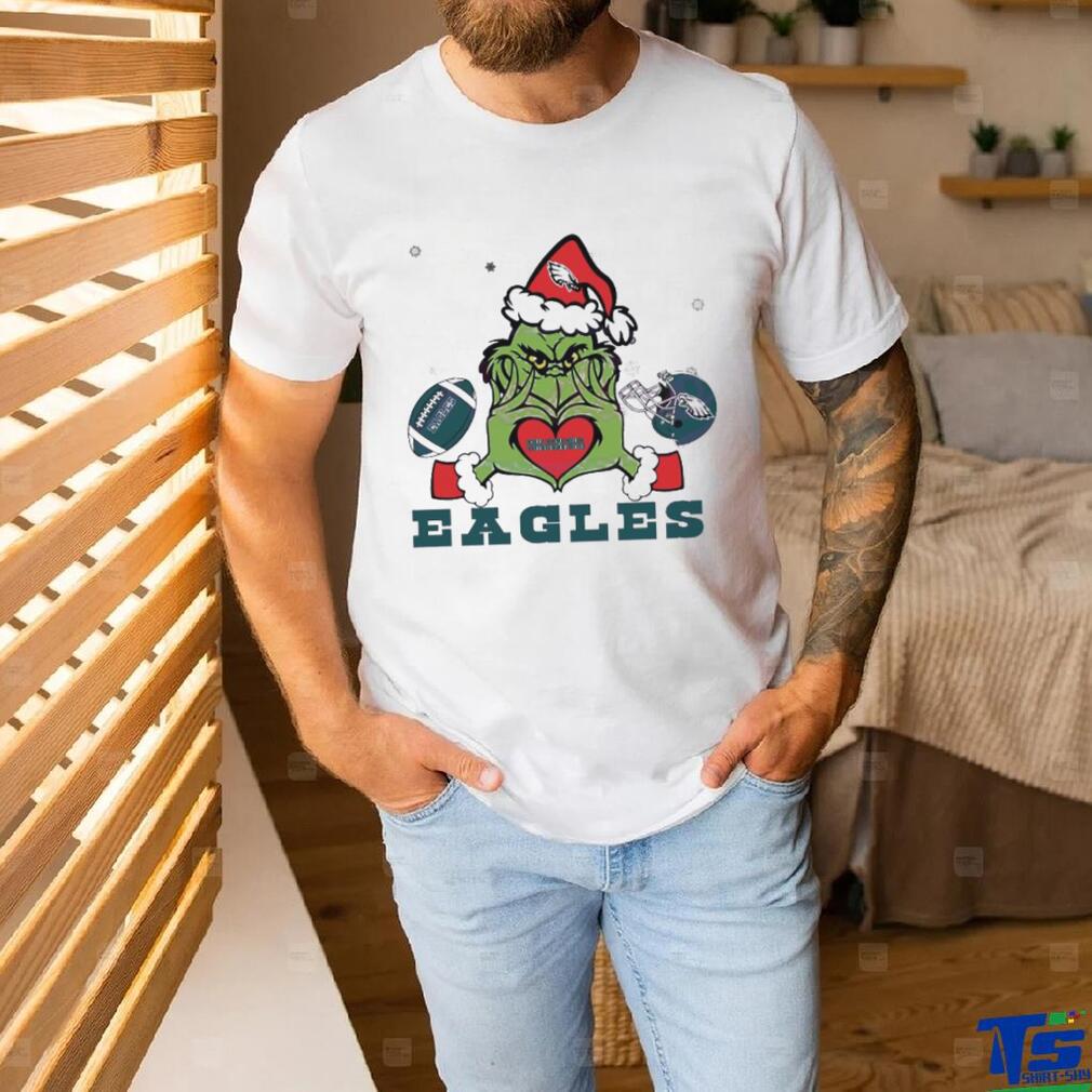 Grinch Loves Eagles Football Helmet Shirt Grinch Loves Eagles Football Helmet Shirt