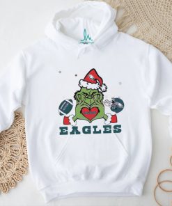 Grinch Loves Eagles Football Helmet Shirt