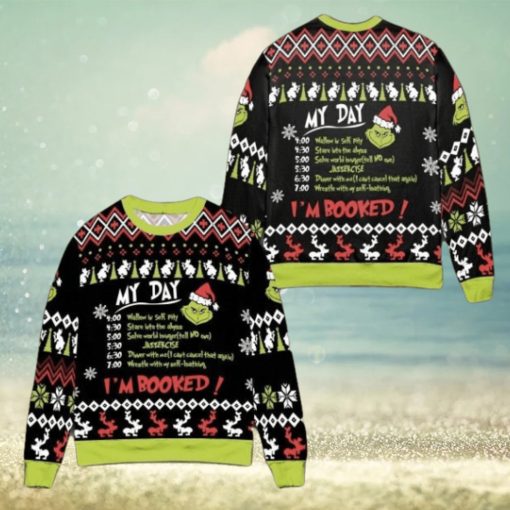 Grinch My Day I’m Booked Christmas Sweater
