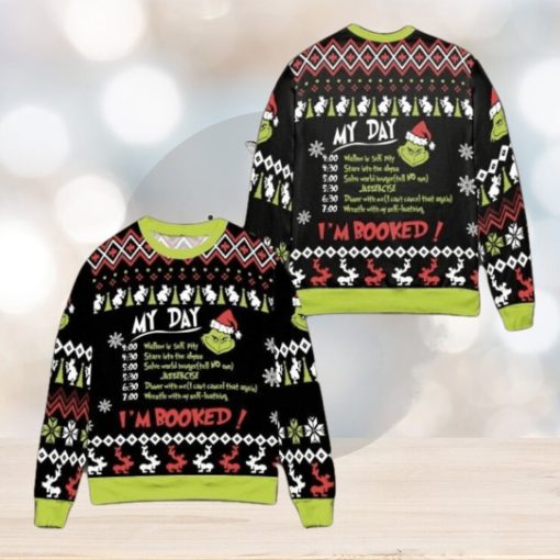 Grinch My Day I’m Booked Christmas Sweater