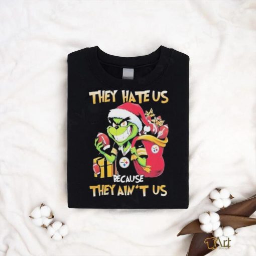 Grinch Santa Claus Christmas They Hate Us Because They Ain’t Us Pittsburgh Steelers Shirt