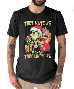Grinch Santa Claus Christmas They Hate Us Because They Ain’t Us Pittsburgh Steelers Shirt
