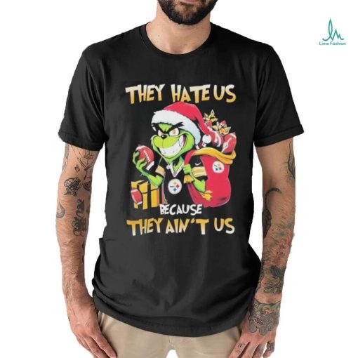 Grinch Santa Claus Christmas They Hate Us Because They Ain’t Us Pittsburgh Steelers Shirt