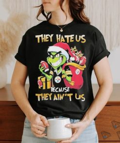 Grinch Santa Claus Christmas They Hate Us Because They Ain’t Us Pittsburgh Steelers Shirt