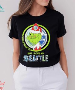Grinch Santa I Hate People But I Love My Seattle Shirt
