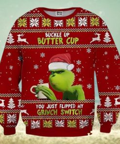 Grinch You Just Flipped My Grinch Switch Ugly Christmas Sweater Xmas 3D Printed Christmas Sweater Gift