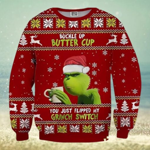 Grinch You Just Flipped My Grinch Switch Ugly Christmas Sweater Xmas 3D Printed Christmas Sweater Gift