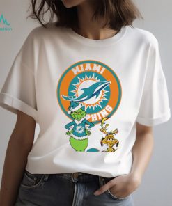 Grinch and Max dog NFL Miami Dolphins football helmet logo shirt, hoodie, sweater, long sleeve and tank top Grinch and Max dog NFL Miami Dolphins football helmet logo shirt