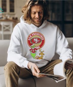 Grinch and Max dog NFL San Francisco 49ers football helmet logo shirt
