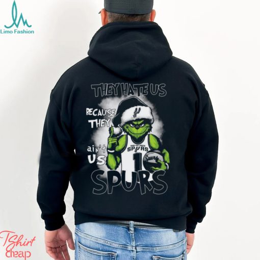 Grinch hat santa because they ain’t us san antonio spurs basketball Shirt