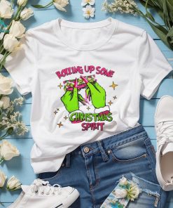 Grinch rolling up some Christmas spirit shirt