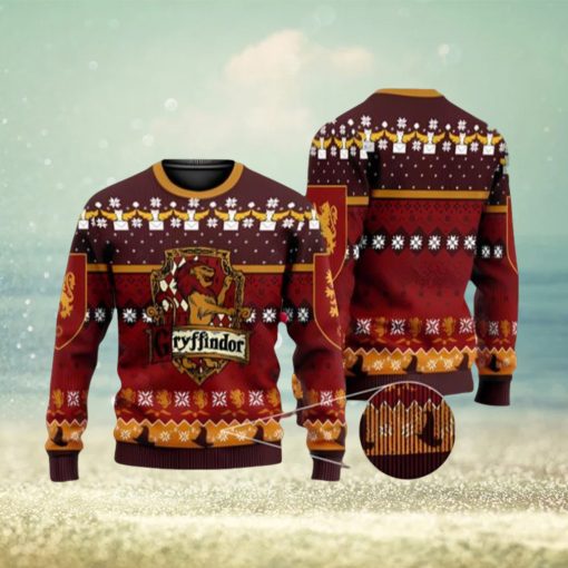 Gryffindor Crest Ugly Christmas Sweater 3D Printed Men And Women Holiday Gift Harry Potter Xmas Gift