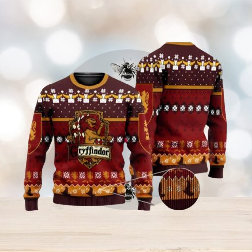 Gryffindor Crest Ugly Christmas Sweater 3D Printed Men And Women Holiday Gift Harry Potter Xmas Gift