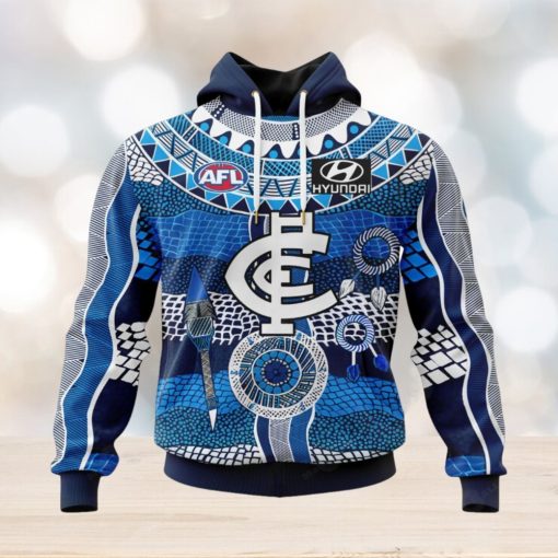 HOT Personalized AFL Carlton Football Club Special Indigenous Design Hoodie Sweatshirt 3D