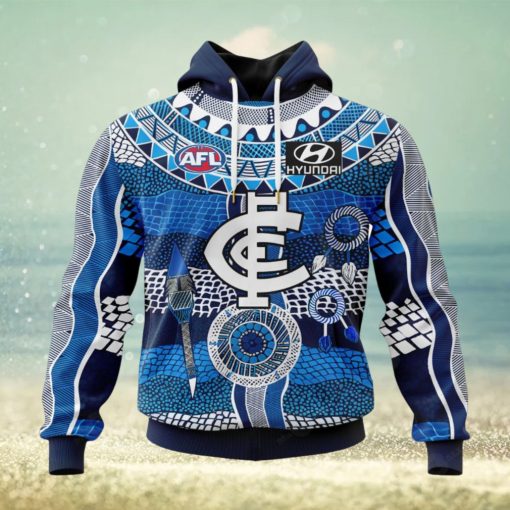 HOT Personalized AFL Carlton Football Club Special Indigenous Design Hoodie Sweatshirt 3D