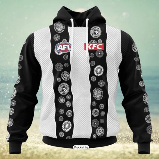 HOT Personalized AFL Collingwood Football Club Special Indigenous Design Hoodie Sweatshirt 3D