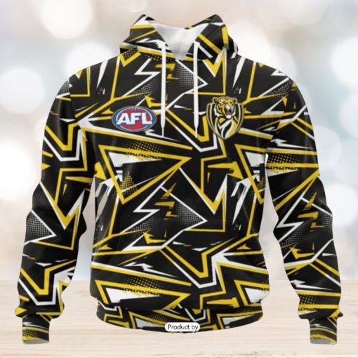 HOT Personalized AFL Richmond Tigers Special Abstract Design Hoodie Sweatshirt 3D