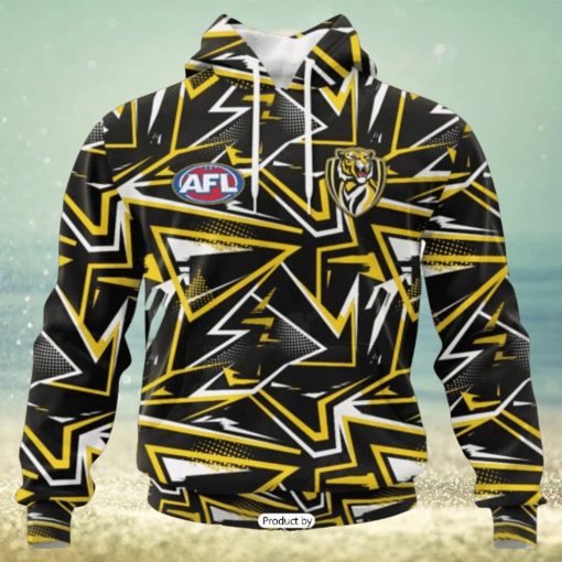 HOT Personalized AFL Richmond Tigers Special Abstract Design Hoodie Sweatshirt 3D