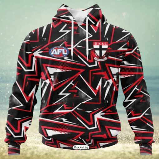 HOT Personalized AFL St Kilda Football Club Special Abstract Design Hoodie Sweatshirt 3D